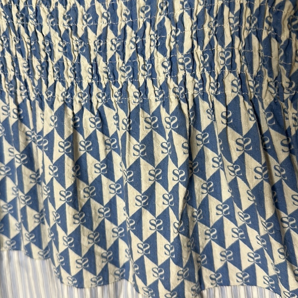 Sandro Tiered Printed Jacquard Poplin and Organza Midi Dress size 34 - Picture 5 of 8